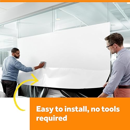 Miniatura 9 de Post-it Superficie de película de pizarra blanca de borrado en seco para paredes, puertas, mesas, pizarras blancas y más, extraíble, a prueba de