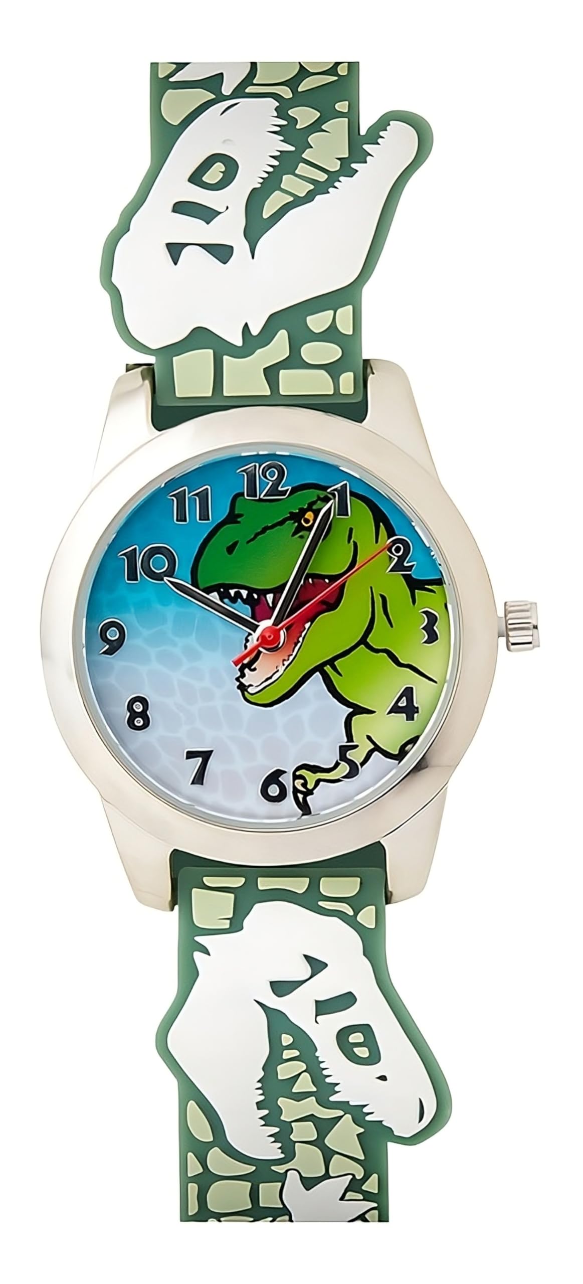 Kids Fun Time Skeleton Dinosaur Watch Boys Children's Teacher Dial Wrist Watch (BK005)