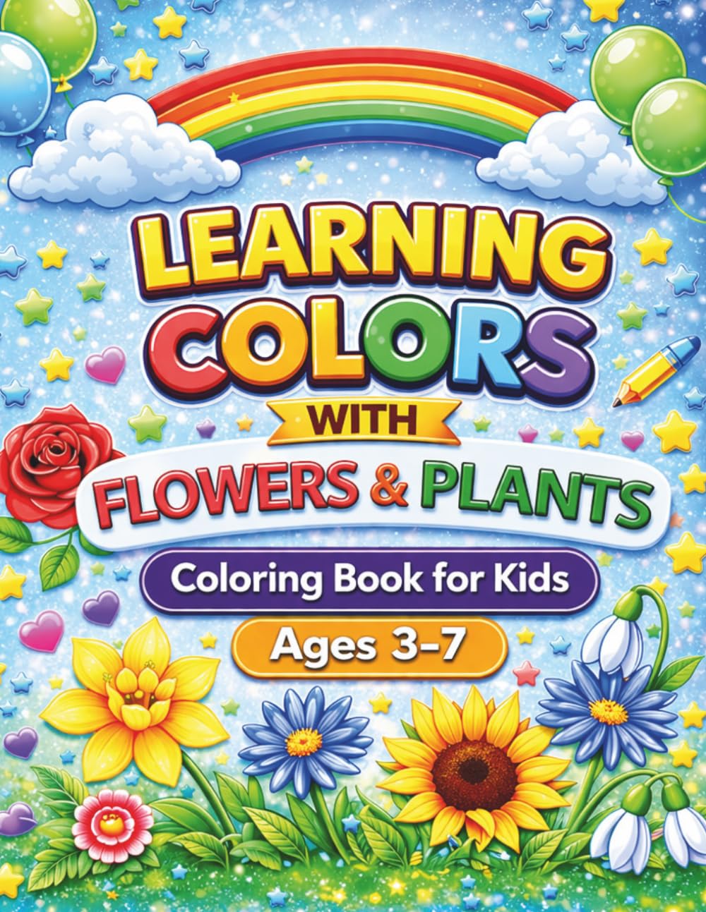 Learning colors with Flowers & Plants (Educational Coloring Books)