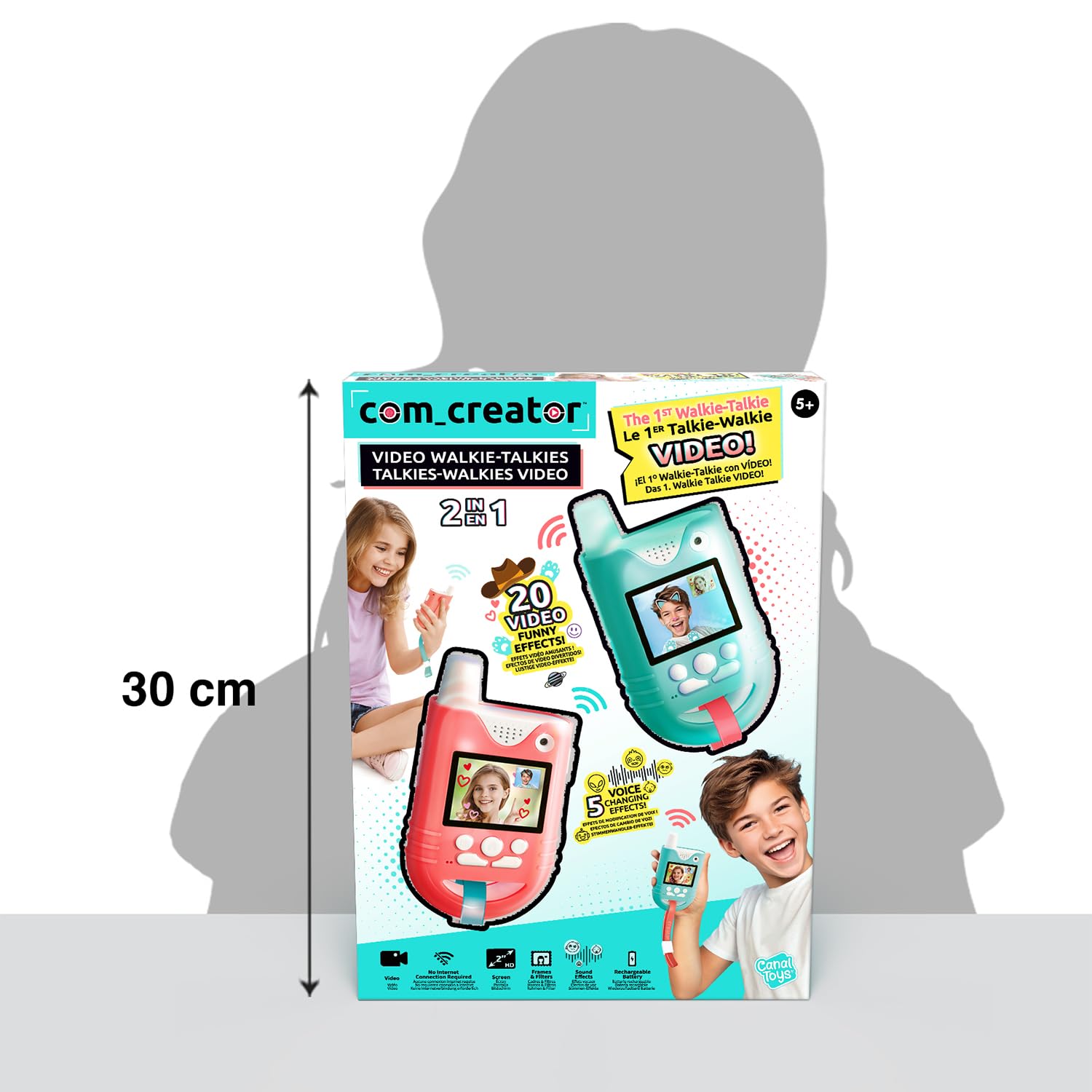 Video Walkie Talkies Für Kinder - Mit Kamera & 6 Spielen, 100m Reichweite