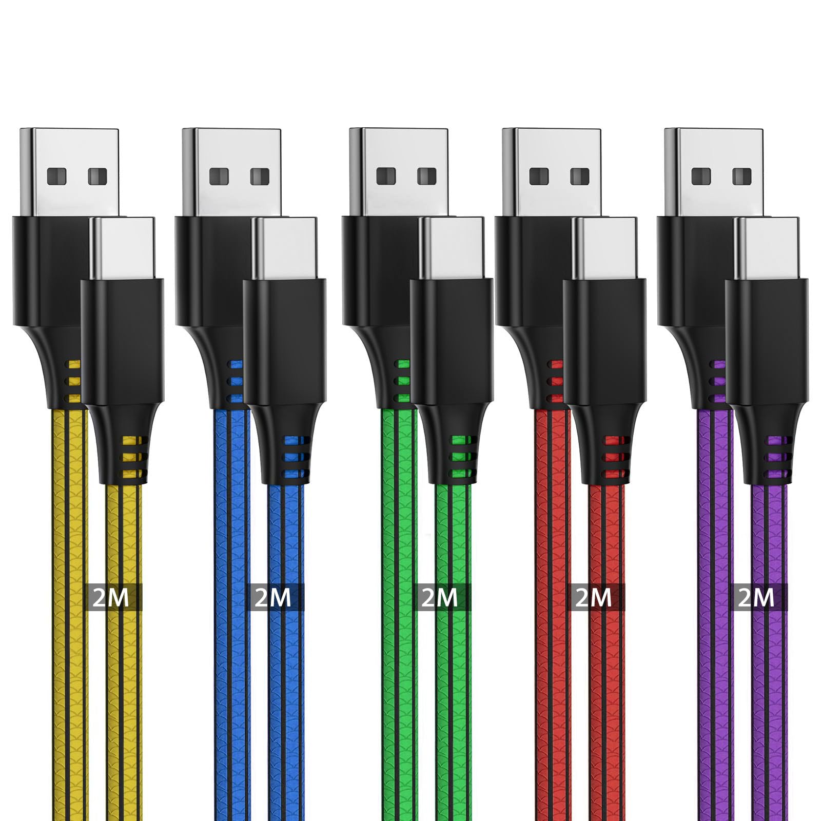 Amazon.co.jp: USB Type C ケーブル 【5本セット2M】 タイプc ケーブル
