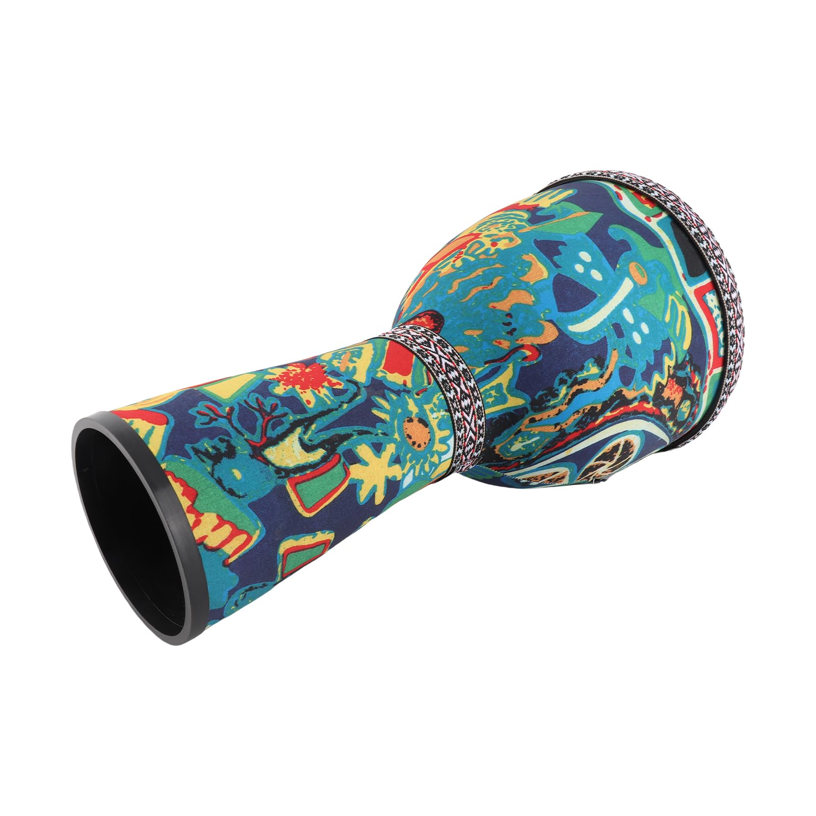 Jeffergarden Bongo de Mano Ligero para Adultos Principiantes, Tambor Africano de 8 Pulgadas, Cuerpo de PVC, Superficie de Piel de Cabra, Diversión Musical (El sur de las nubes de colores)