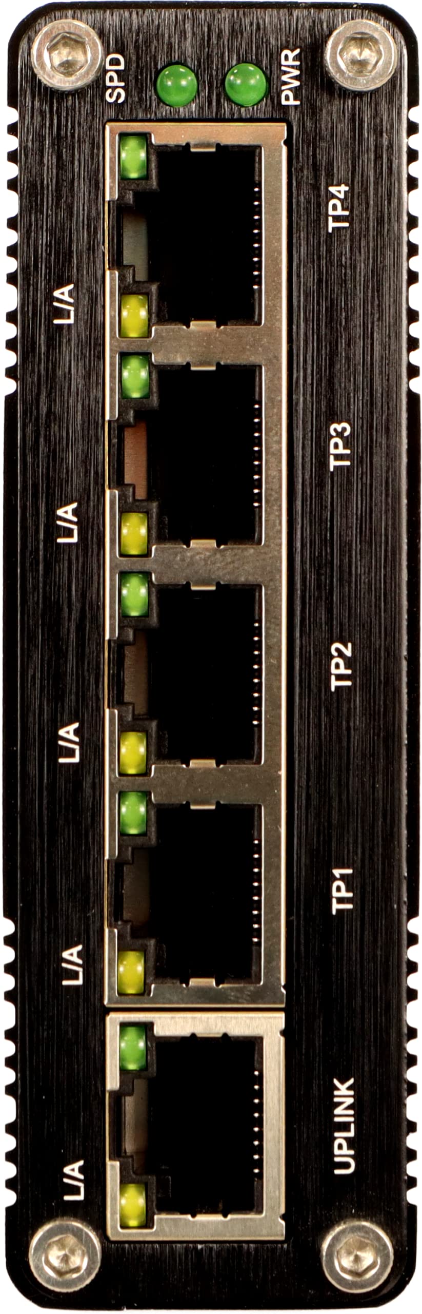 PDT-NSU-7005-I - Conmutador Industrial - 4 Puertos 1000Mbps RJ45 + 1 Puerto Uplink 1000Mbps RJ45 +12-48VDC
