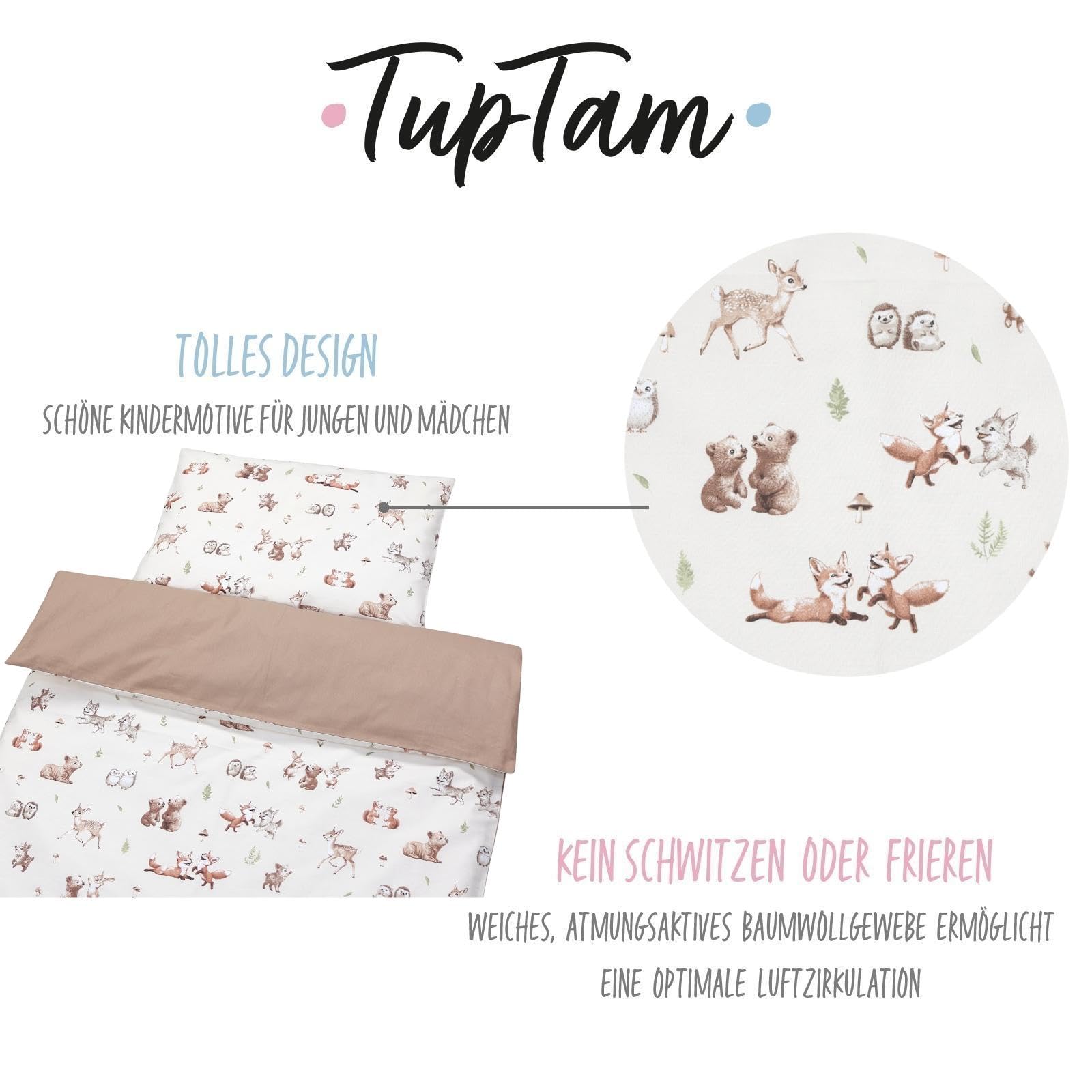 TupTam Juego de Ropa de Cama para Niños, de 2 Piezas., Conejo/Rosa/Lunares, 120x90 cm — view 97
