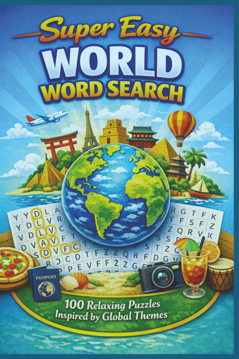 Super Easy WORLD WORD SEARCH: 100 Relaxing Puzzles Inspired by Global Themes (Terry's Puzzlers)