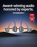Vista 2 de SHOKZ OpenRun Pro 2 Mini - Auriculares deportivos de conducción ósea con tira reflectante, resistentes al sudor, auriculares de entrenamiento