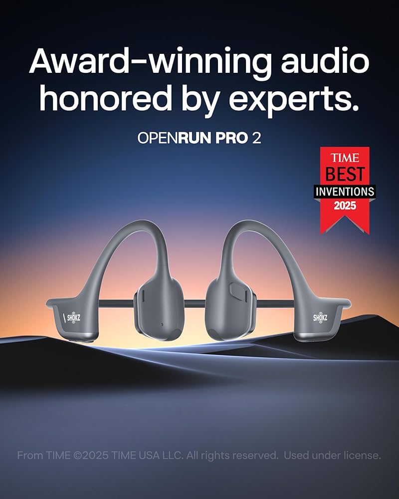 Amazon.com: SHOKZ New OpenRun Pro 2 - Open-Ear, Bone Conduction