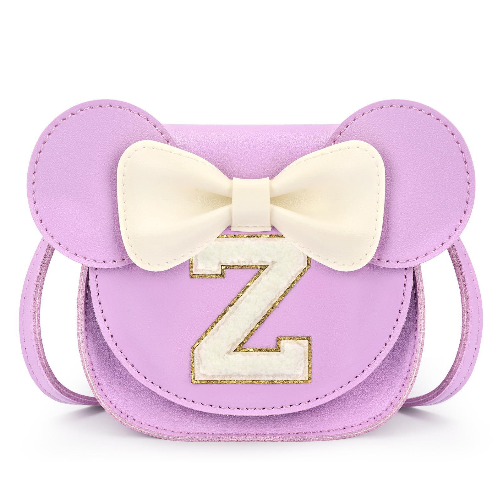 mibasies Toddler Purse Girl Gifts: Girls Birthday Gifts for 3-8 - Toys for Ages 2-4 Purse, Purple, Letter Z
