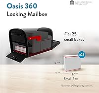 Vista 3 de Architectural Mailboxes 6300B-10 Oasis 360 Buzón de paquete con bloqueo, extragrande, negro, 6300B-10