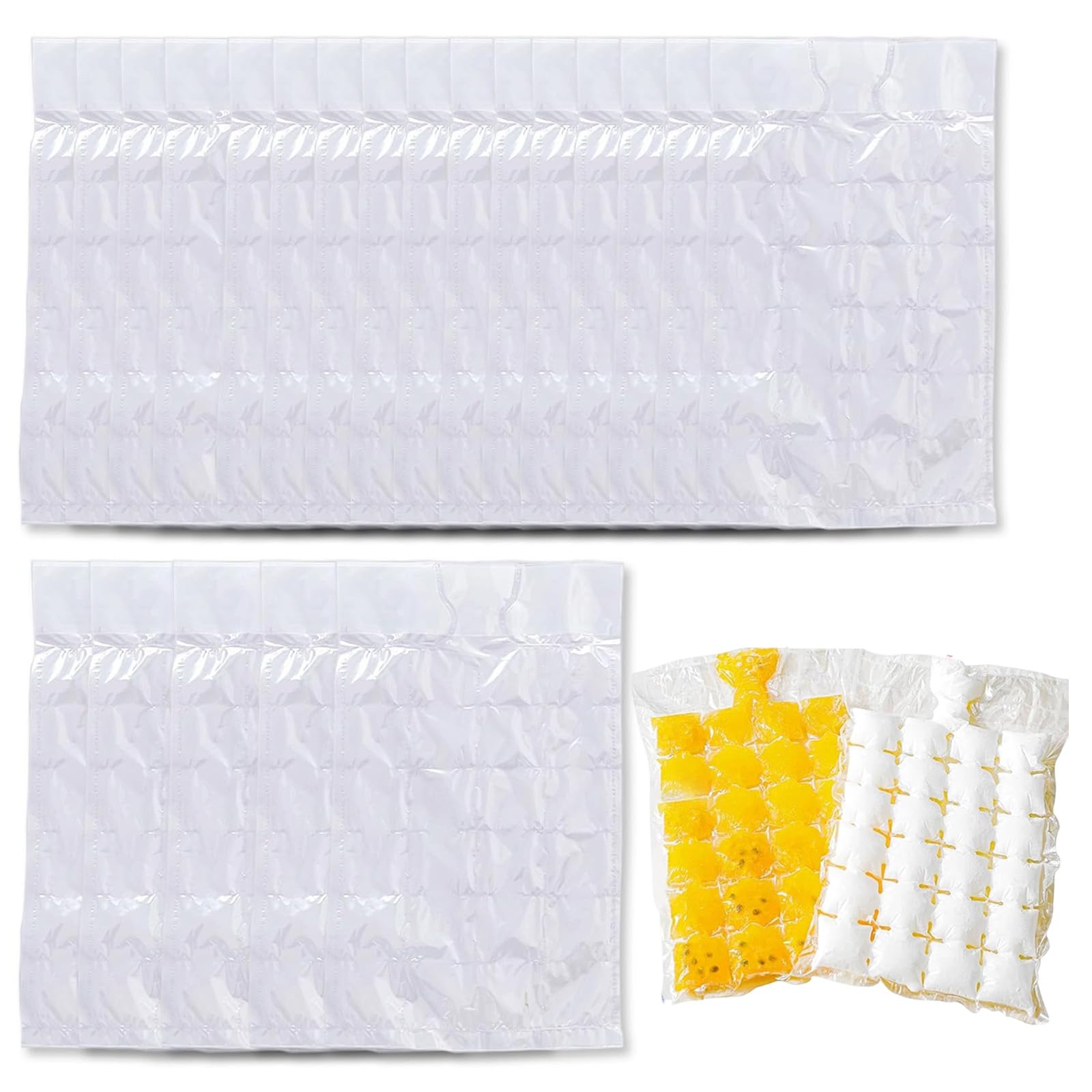 30 Pcs Ice Cube Bags, 720 Self-Sealing Ice Bags, Ice Bags for Ice Cubes