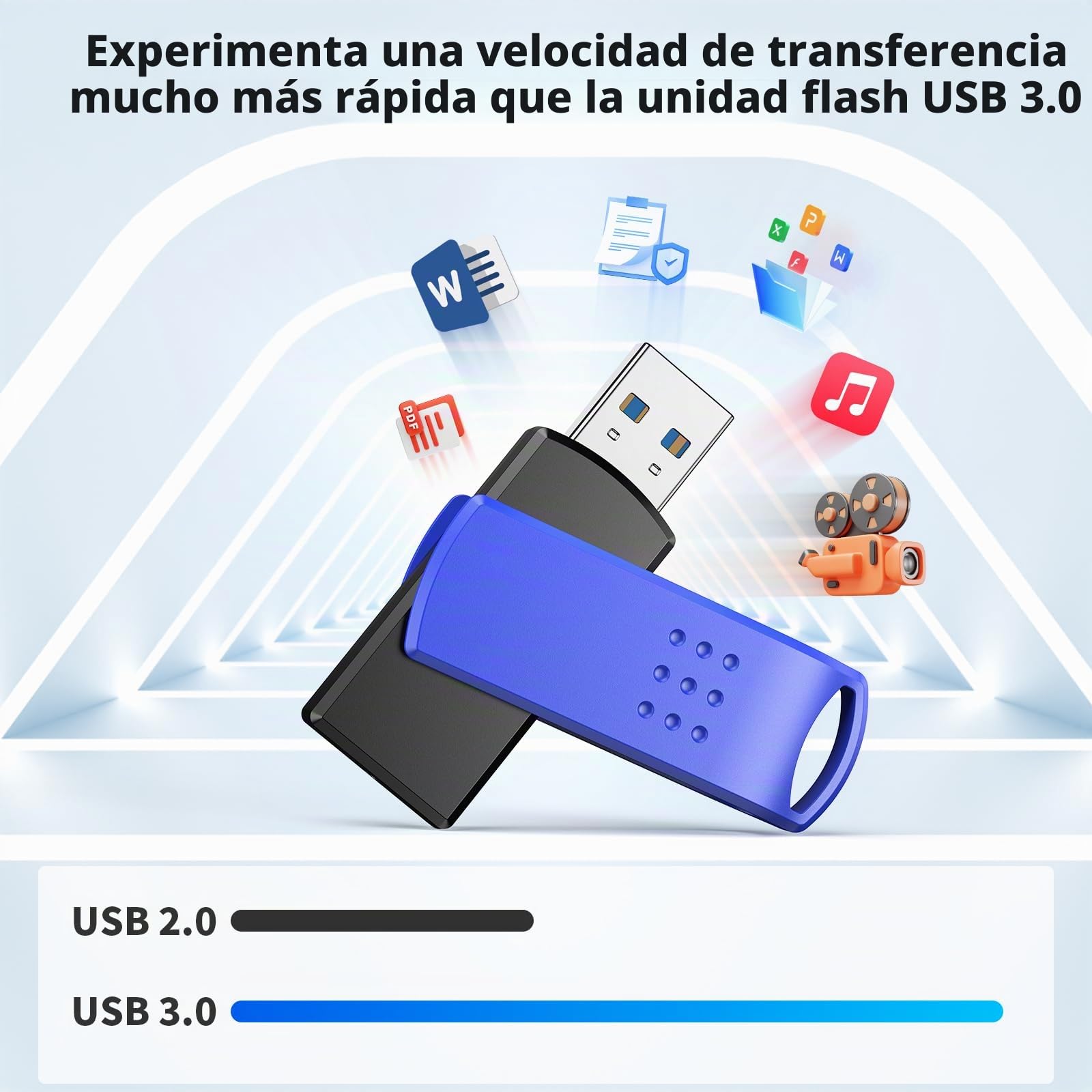 KOOTION Memoria USB 64GB 5 Unidades USB 3.0 Pen Drive Ligero Pequeño y Práctico Lote Pendrive 64GB de 360° con Tapa Metálica Colorido Mini Pendrive para Ordenador/TV/Coche/Player, ect