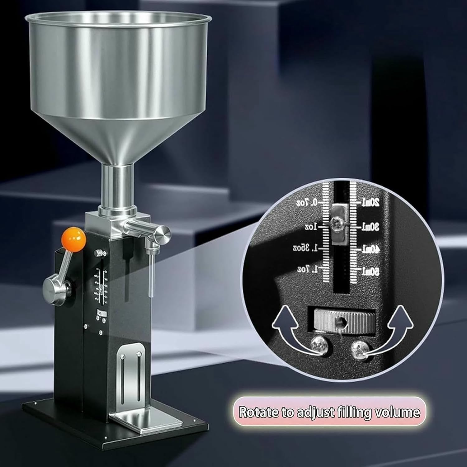 Liquid Filling Machine, Manual Pressure Paste Bottle Filler, Quantitative Peristaltic Pump, Small Bottle Filling Machine, for Paste Cosmetic Yogurt, Honey(5-50ml)~/