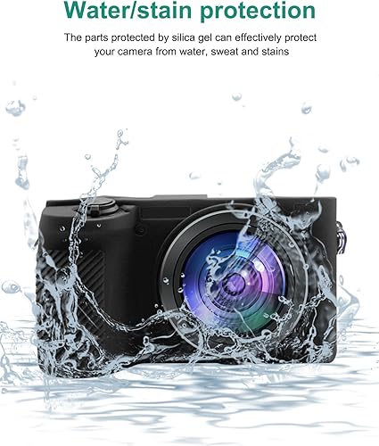 Miniatura 2 de Funda de cámara para Sony A6600ILCE-660 Cubierta protectora de goma suave de silicona duradera y ligera (negro)