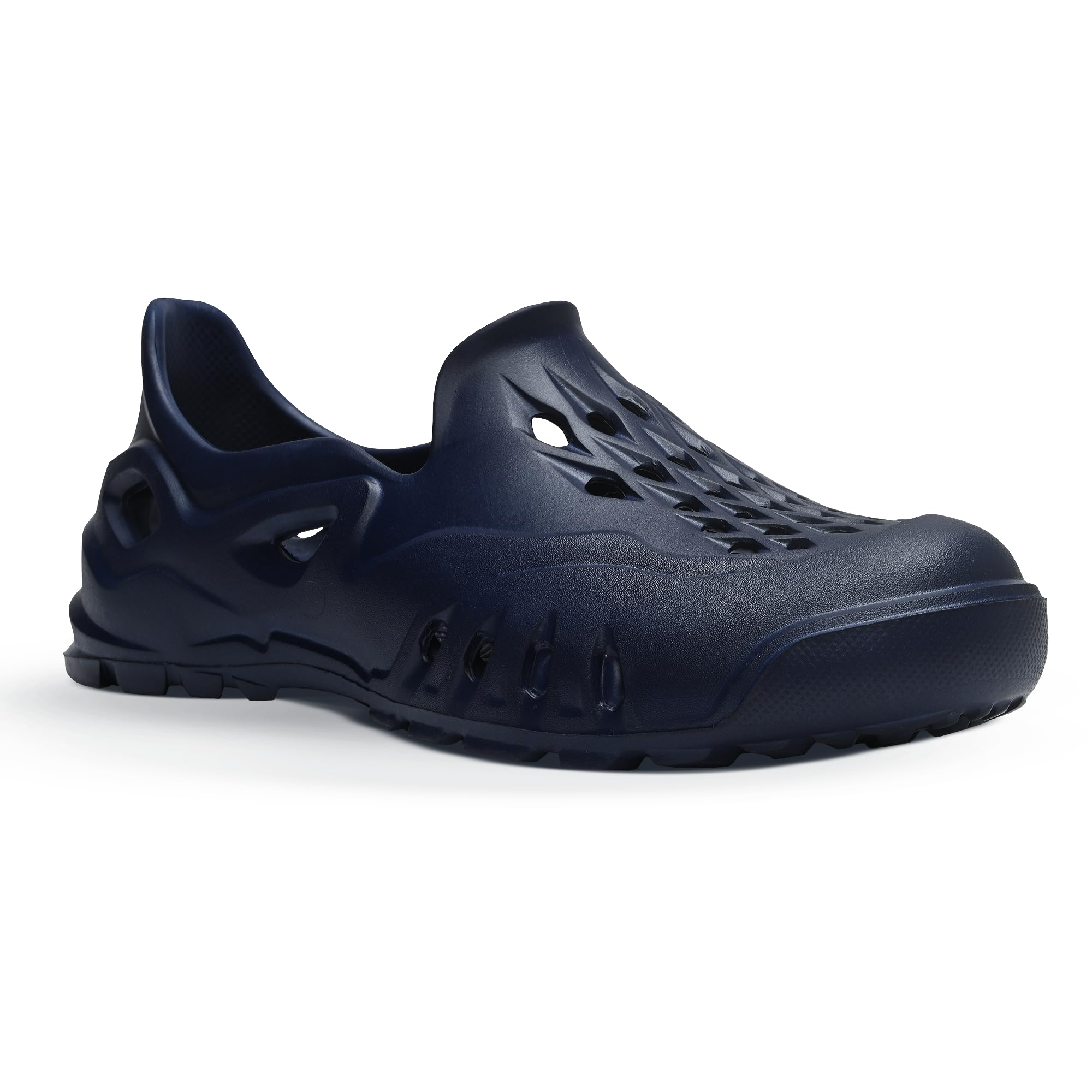 Stylish and Comfortable Anti-Skid Men's Clogs | Waterproof, Breathable & Lightweight | Slip-On Style Unisex Everyday Footwear for Home, Travel, and Outdoors | TEG-7009 Navy-image-5