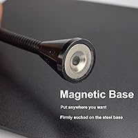 Vista 4 de Mano de ayuda magnética, manos de ayuda de soldadura, soporte de placa de circuito PCB con lámpara de aumento LED 3X, brazos de metal flexibles