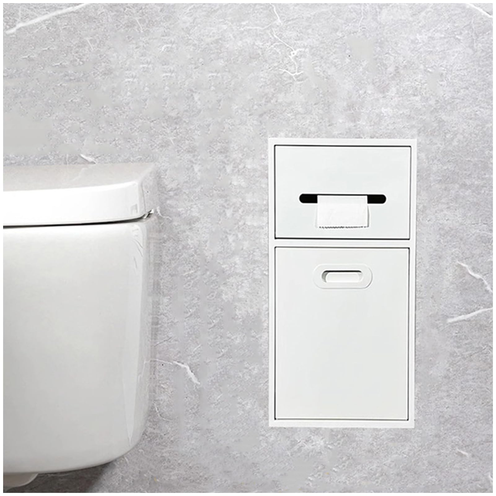 Niche murale douche blanche 20x50 en acier inoxydable contre le désordre