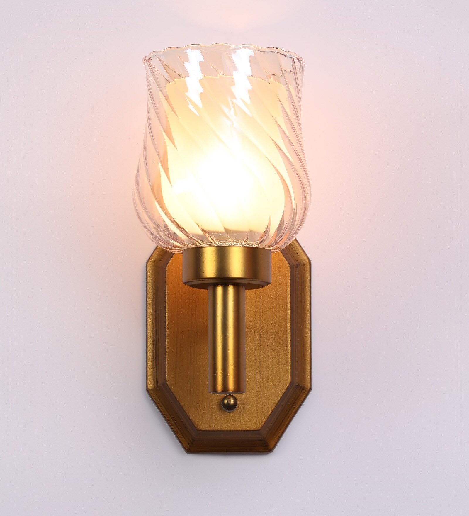 ELIANTE by Jainsons Lights | Como Glass Wallchieres (Gold) Included Bulb | Lights | Gold Glass Light Fixture | for Living Room, Bedroom, Hallway | E27 Holder | 3 Year Warranty-image-37