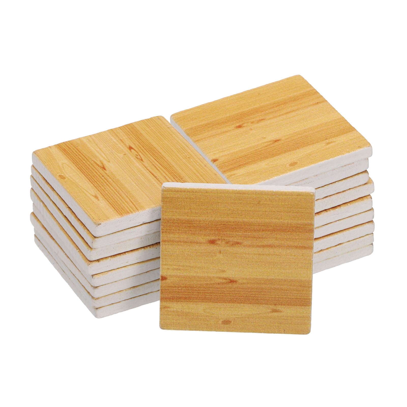 CoCud Dollhouse Flooring, 1.18" Square, Wood Miniature Floorboard - (Applications: for Dollhouse Decoration), 27-Pieces