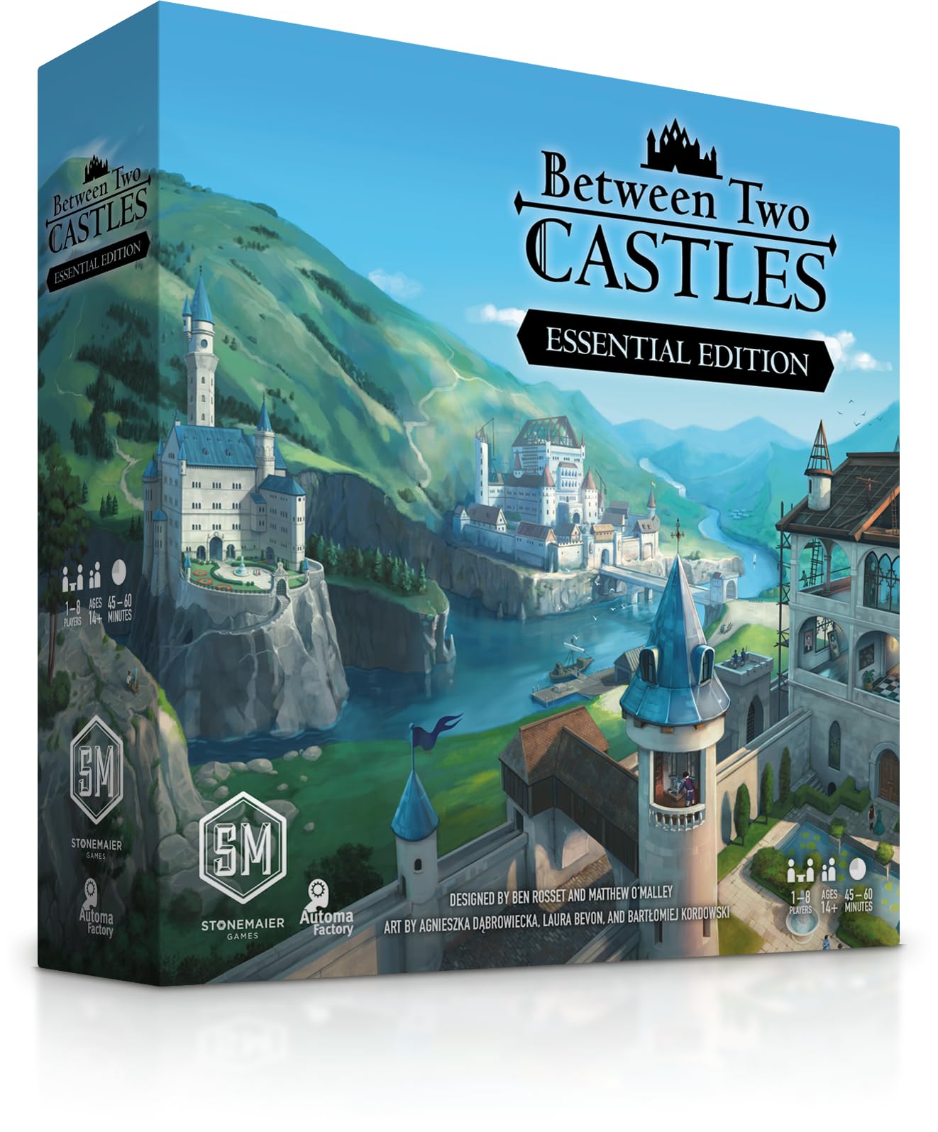 Stonemaier Games | Between Two Castles: Essential Edition | Gra planszowa | Wiek 14+ | 1-8 graczy | Czas gry 45-60 minut