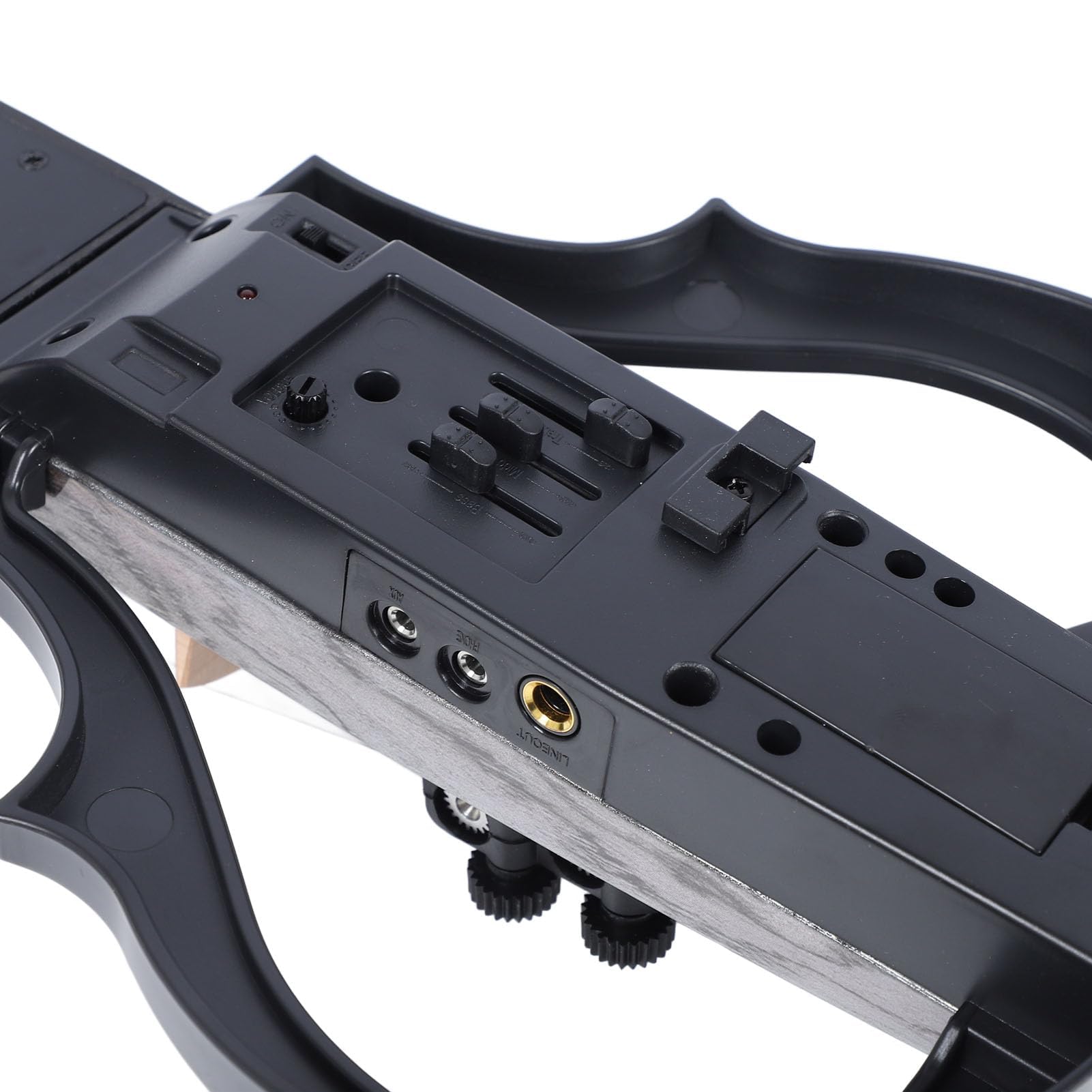Professionelle Leise Elektrische Violine 4/4 Kohlefaser Violine Elektrische Geige Kit mit Tonabnehmer für Anfänger Erwachsene Jugendliche (Typ 1)