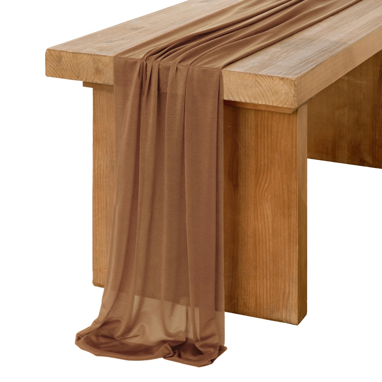Ivory Table Runner - 14ft Sheer Chiffon for Weddings -22