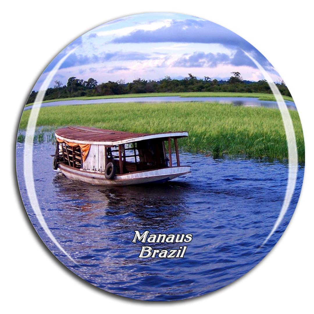 Weekino Brazil Amazon River Manaus Fridge Magnet 3D Crystal Glass Tourist City Travel Souvenir Collection Gift Strong Refrigerator Sticker