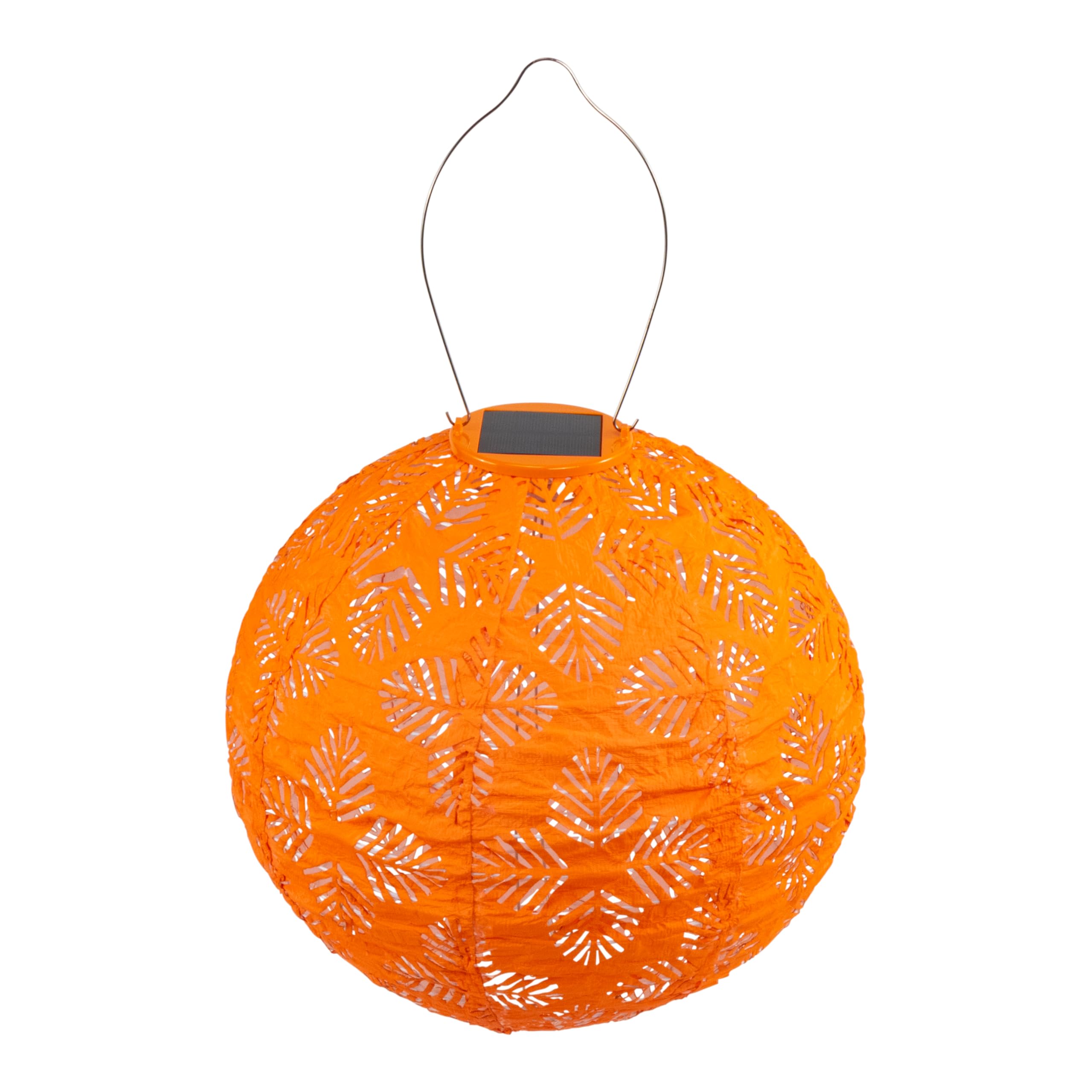 Photo 1 of Allsop Soji Stella - Brights Geo Palm - 12" Outdoor Solar Lantern - Clementine