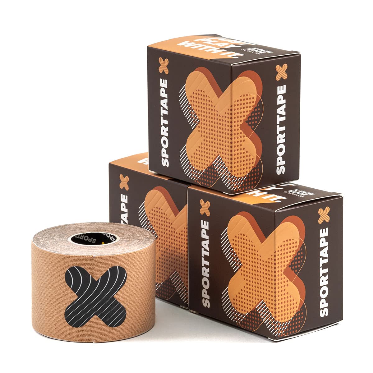 Buy Pack of 3 Rolls SPORTTAPE Kinesiology Tape 5m Roll Beige