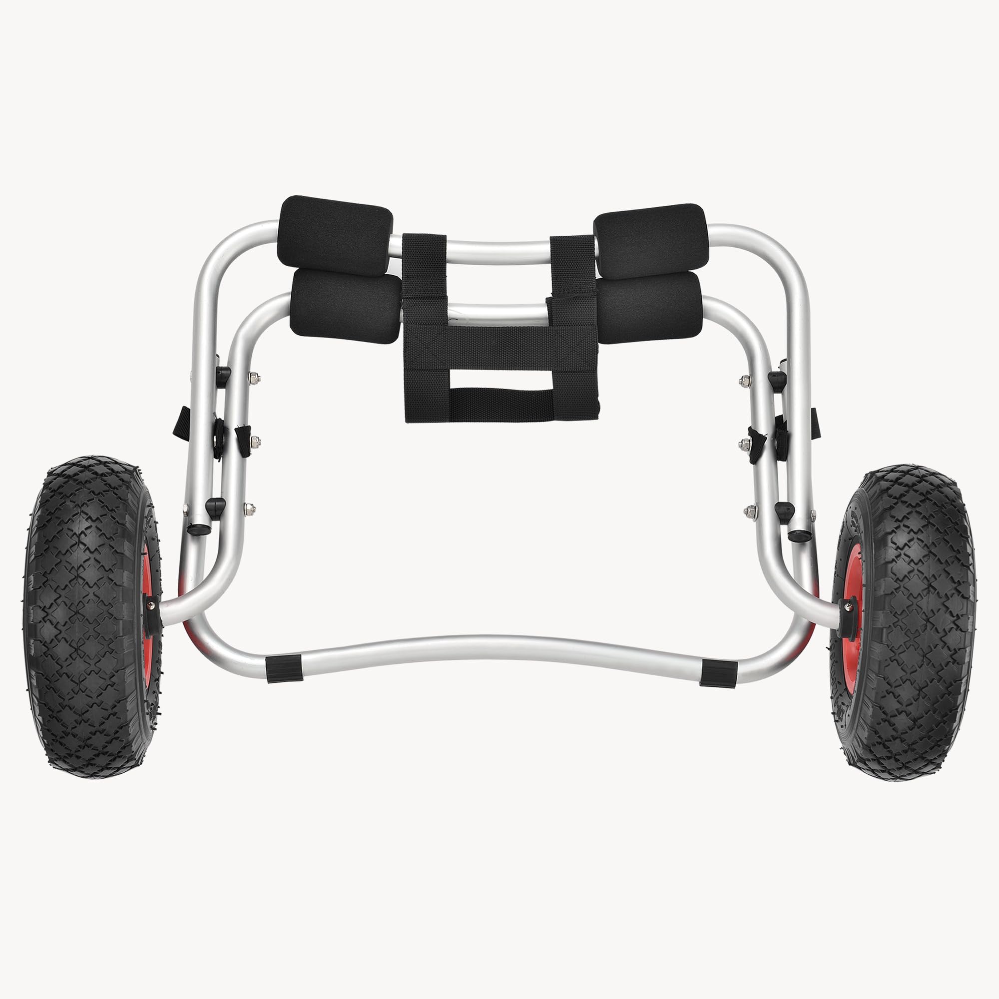 in.tec Kajakwagen Drau Kanuwagen 72 x 31 x 44 cm Transportwagen bis 70 kg | Surfwagen, Aluminium, Kajak, Kanu, Bootstrailer, Zusammenklappbar, Verstellbarer Gurt, mit Luftreifen, Breite Auflage