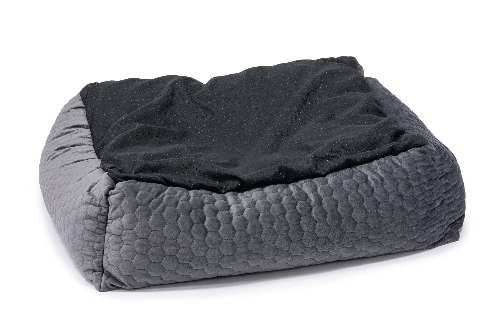 Karlie Liegebett Velvet, Hundebetten, Polyester, Dunkelgrau, 65x60x20 cm