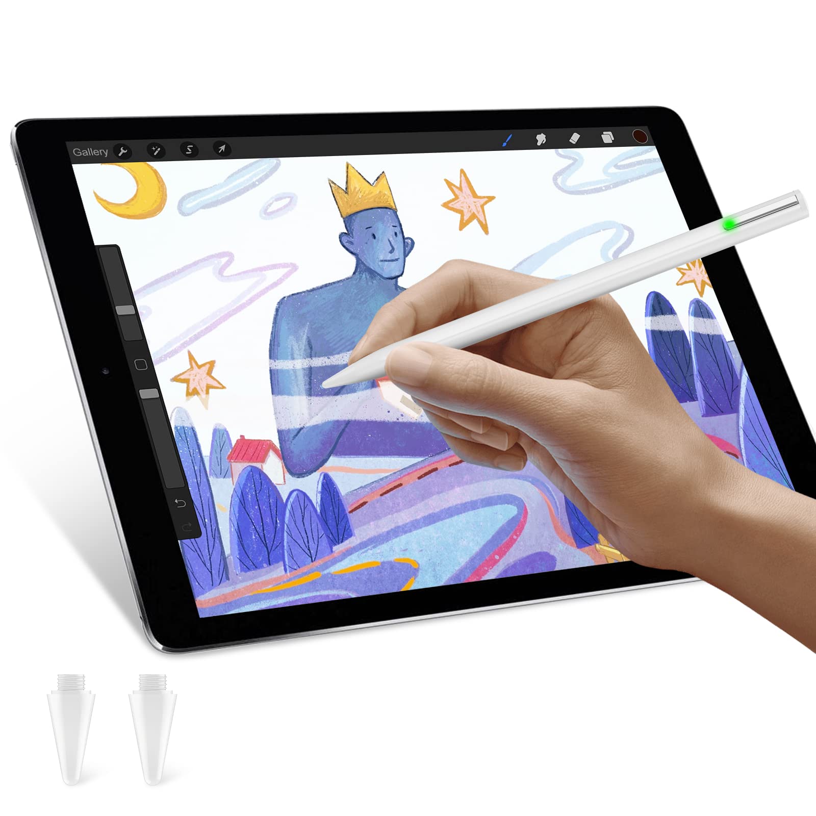 Stylus Pen Compatible With Ipad 2018 2021 Magnetic Attach Apple