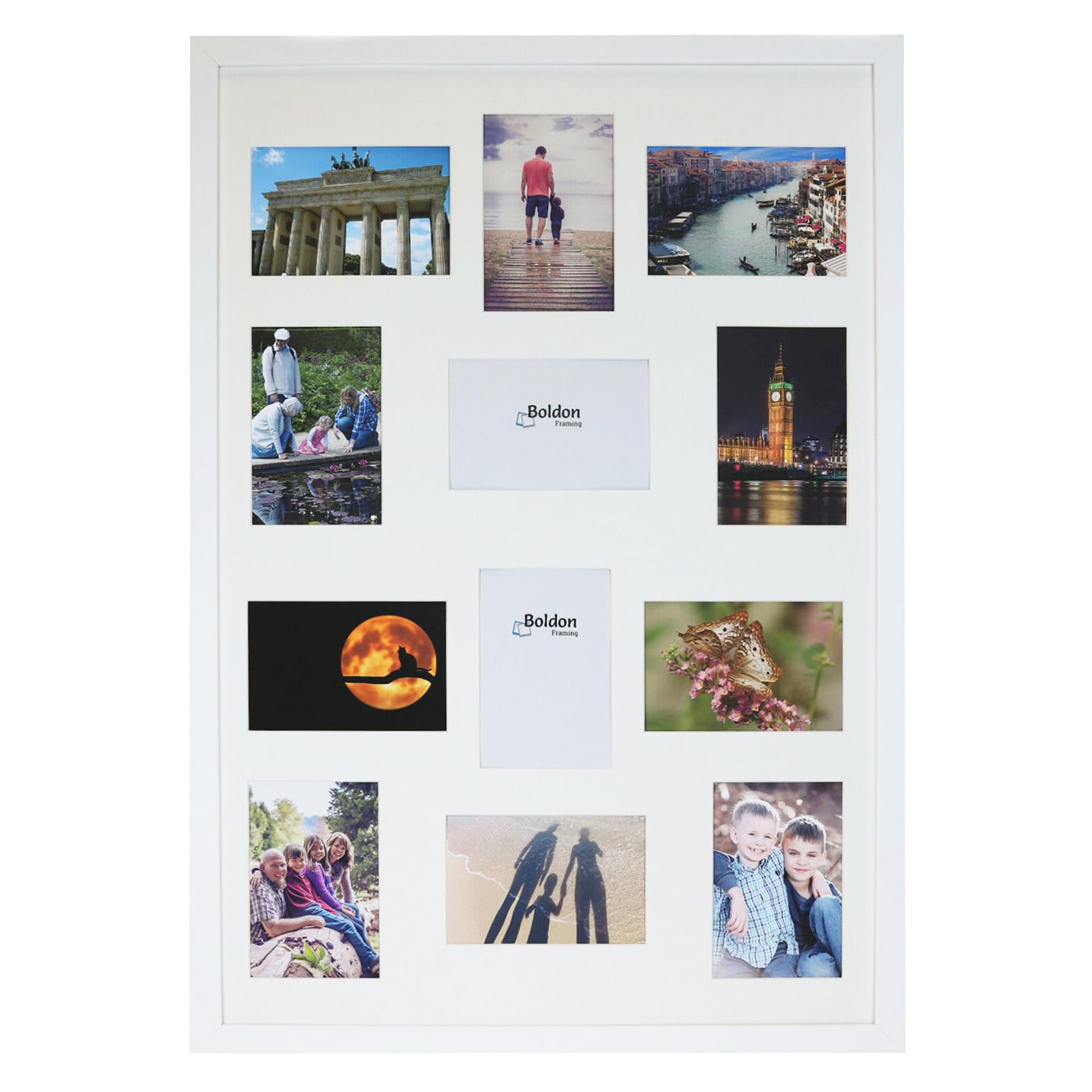 8/9/10/12/16/20 Photos Large Multi Picture Frame Collage Aperture Decor Memories-12 Aperture-White — image 1