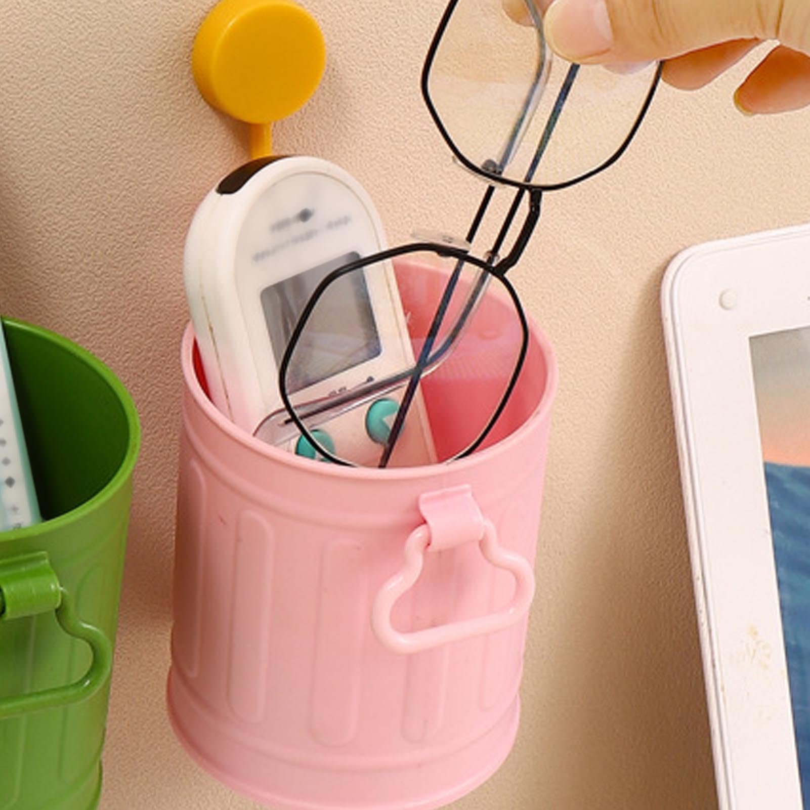 Alomejor Simpatico Contenitore Versatile per Matite per L'organizzazione di Cancelleria, Portapennarelli Compatto per Toeletta da Scrivania, 1,8 Once (PINK)