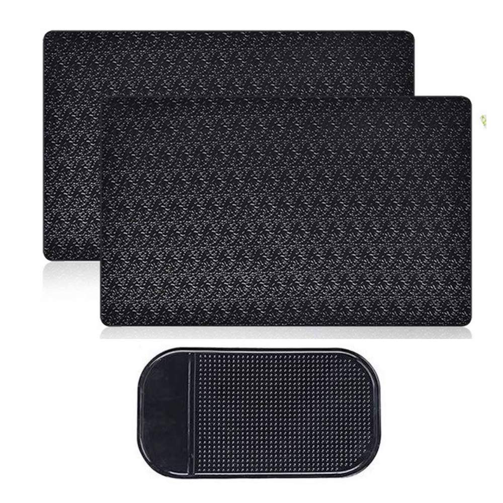Sticky Car Dashboard Pads Premium Anti-Slip Gel, MoRange 2 Packs Reusable Non-Slip Mounting Mats for Cell Phone Sunglasses Keys (11" x 7")