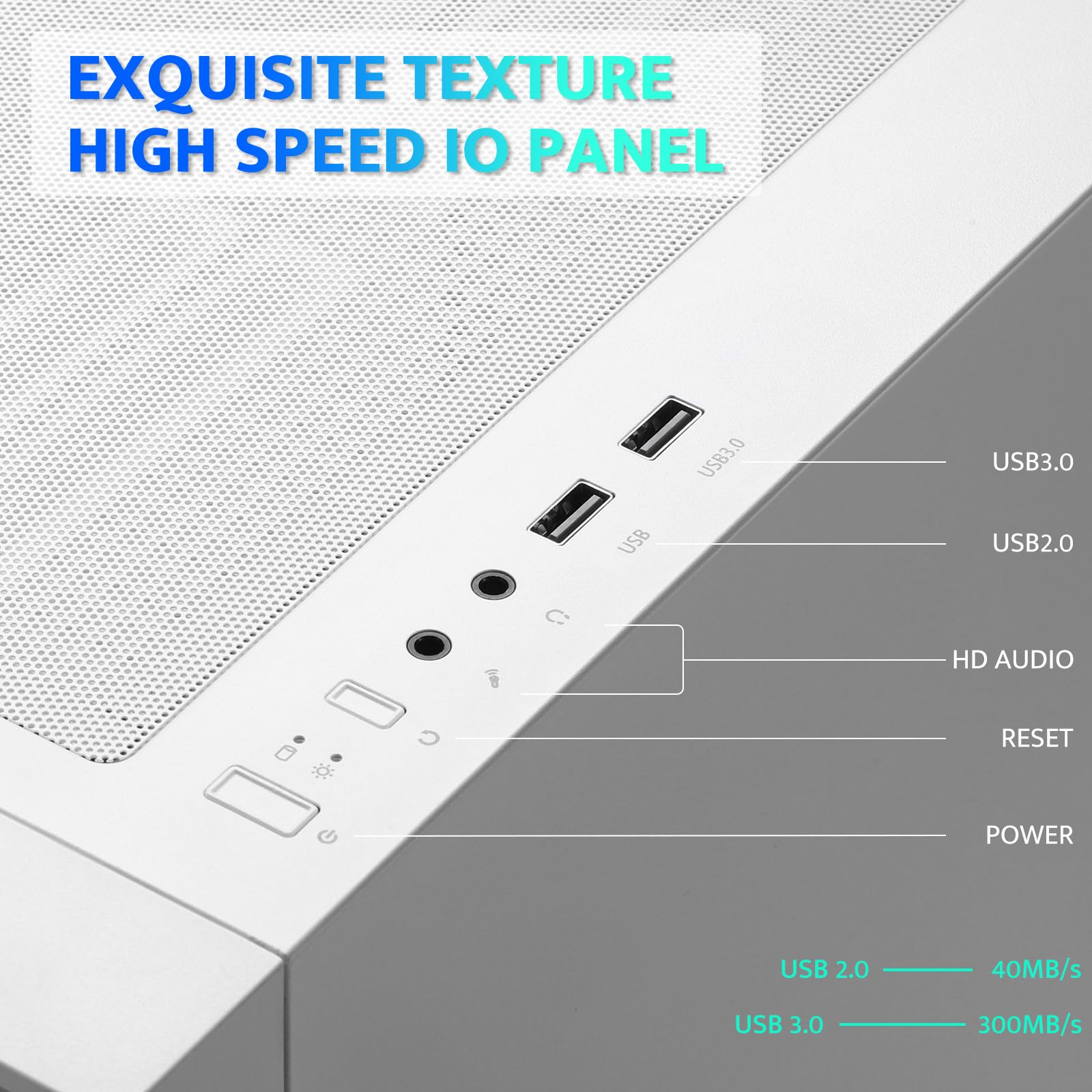 darkFlash Case PC Mid-tower ATX Gaming, 3x120mm Ventole RGB Fisse Preinstallate, Pannello Frontale Rete Grande Rimovibile, USB 3.0, Pannello Laterale Vetro Temperato, Case Flusso D'aria, Bianco(DRX70)