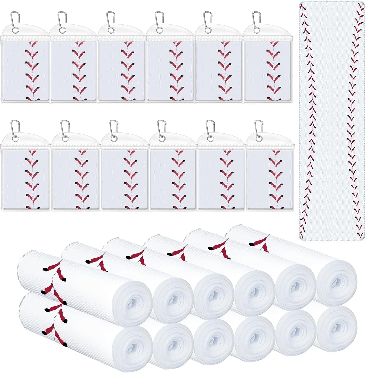 Denylo pro 12 Sets Baseball Cooling Towels Breathable Chilly Towel with Plastic Container Ice White Sports Microfiber Towels or Baseball Player Team Coach Party Favors