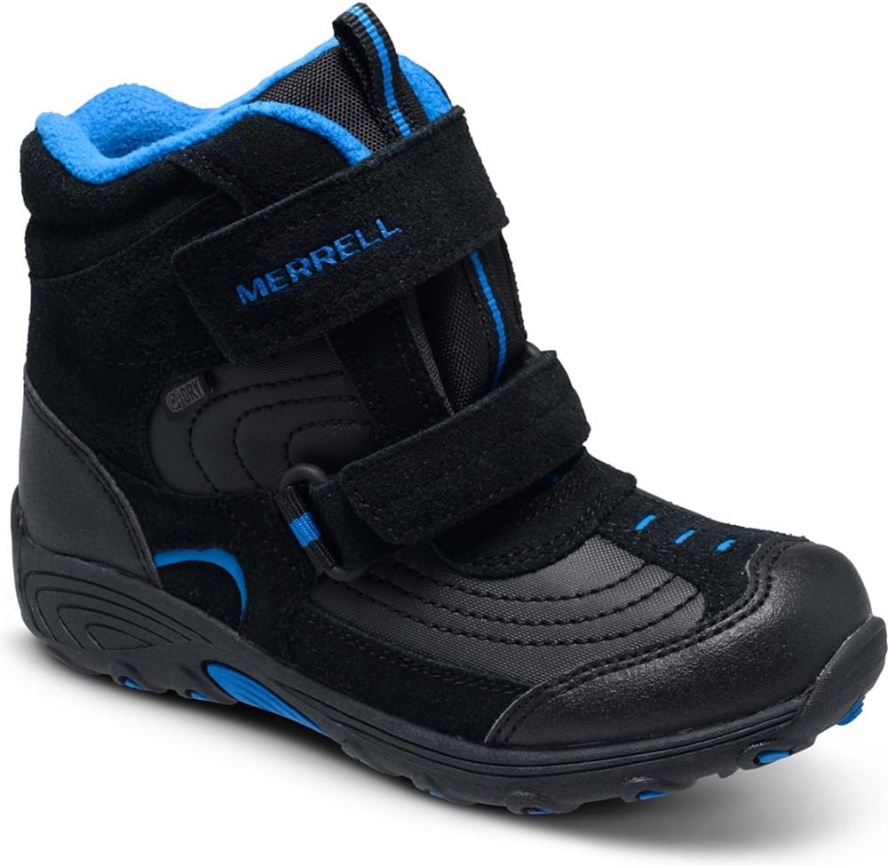 Merrell Kids Black Moad Mid Strap 2.0 WP Kids 11.0 US Toddler