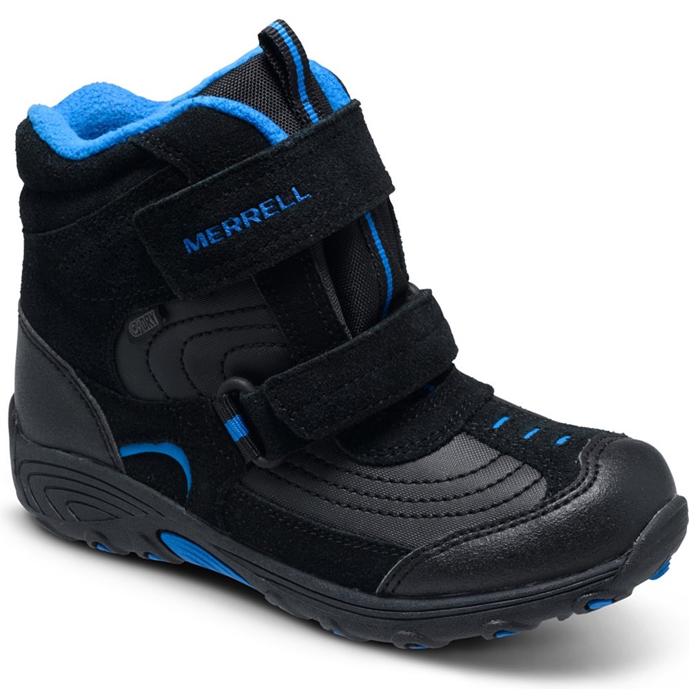 Merrell Kids Black Moad Mid Strap 2.0 WP Kids 11.0 US Toddler