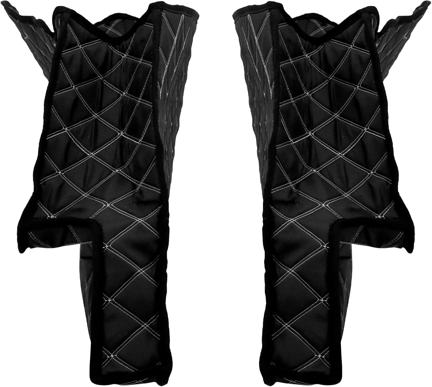 Motorcycle Saddlebag Liners 5 inch Stretched Bag Inserts Fits for Harley Touring Road King Road Glide Street Glide Electra Glide 2014-2023 (White Stitching)