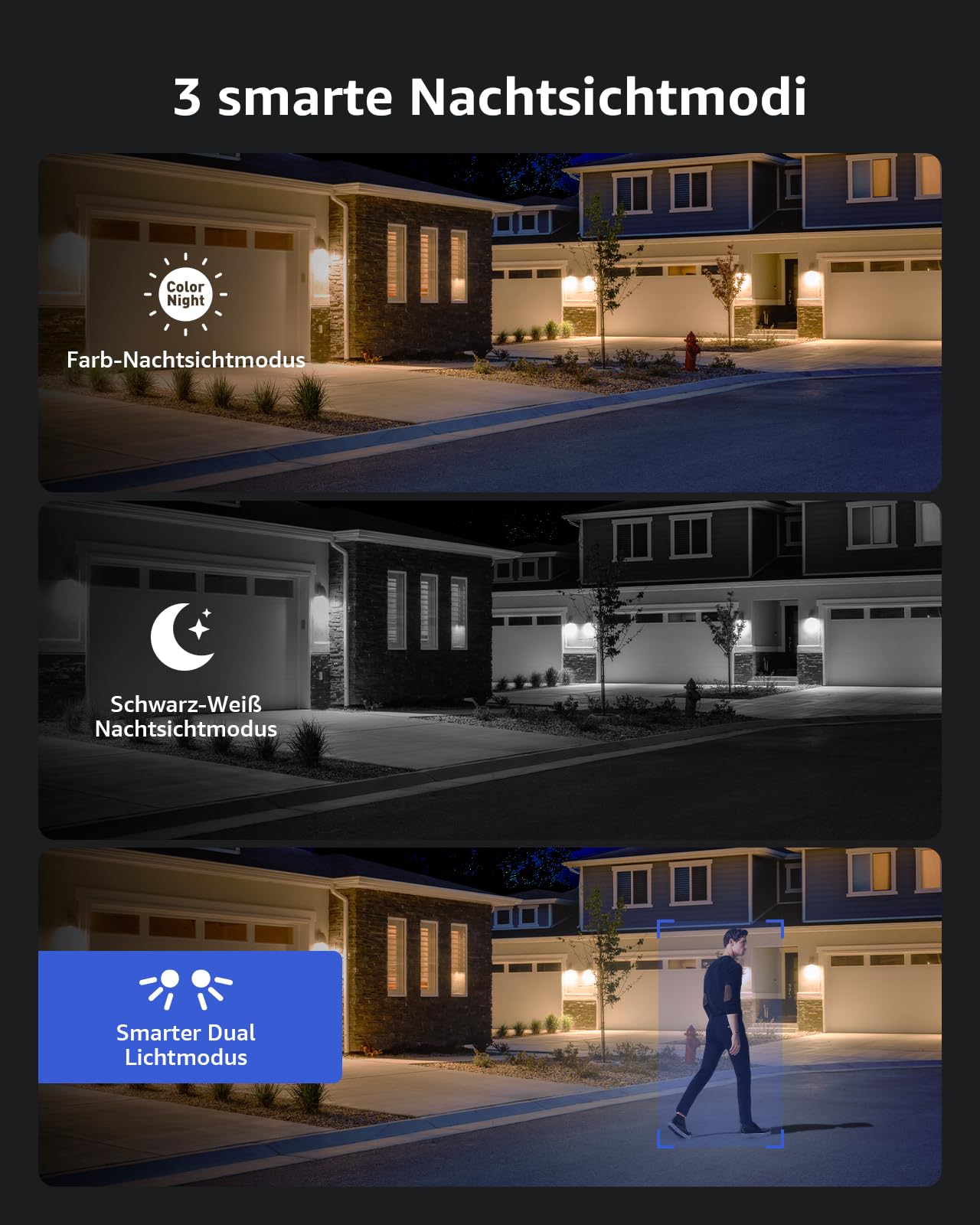 ANNKE 3K PT PoE Telecamera di sorveglianza esterna con tracciamento automatico, rotazione 345° inclinazione 80°, audio a 2 vie, riconoscimento AI di persone e veicoli, Smart Dual Light, CPT500