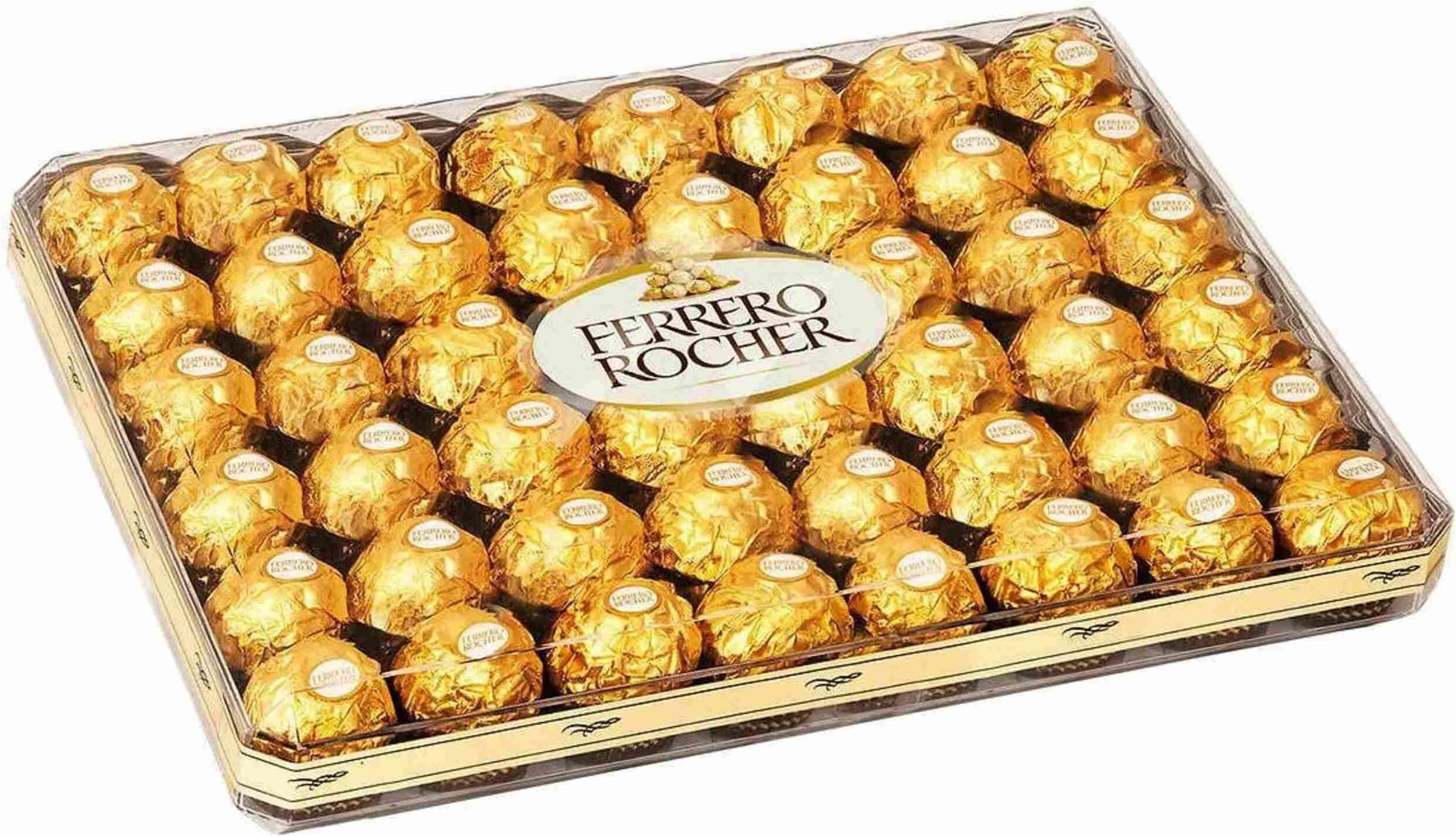 Ferrero Rocher Collection, Fine Hazelnut Milk Chocolates, 48 Count