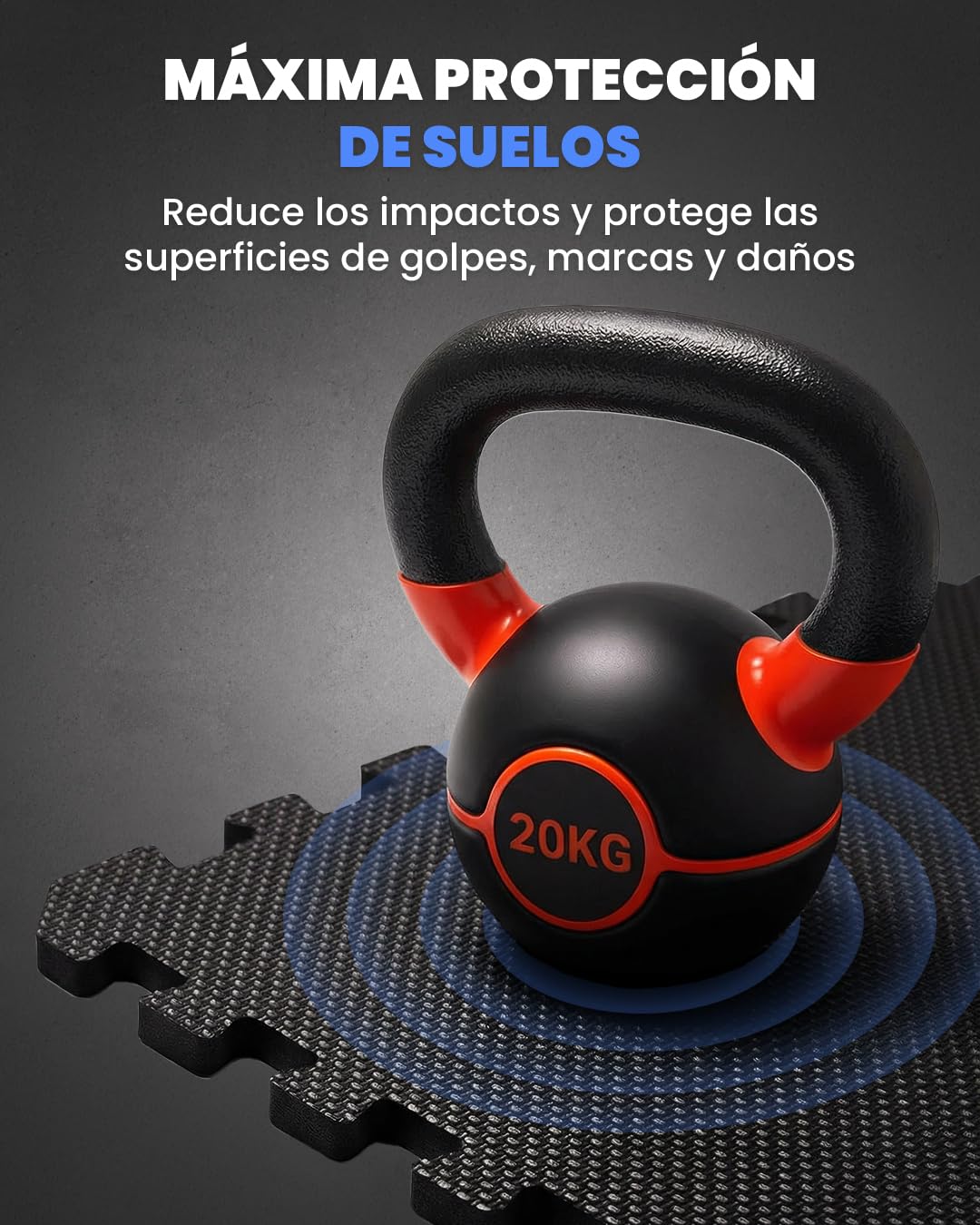 unycos - Esterilla Fitness Puzzle para Suelo de Gimnasio【30x30x1 cm】 Set de Protección de Espuma EVA, 20 Piezas, Alfombra Expandible, Tatami para Pisos | Impermeable, No Tóxica (Negro I 1,80 m²)