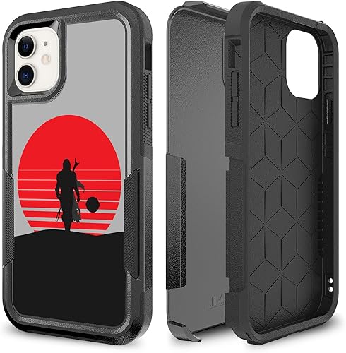 Funda para iPhone 11, iPhone 11, resistente 360 cuerpo completo, protección a prueba de golpes, plástico duro+goma de silicona híbrida funda