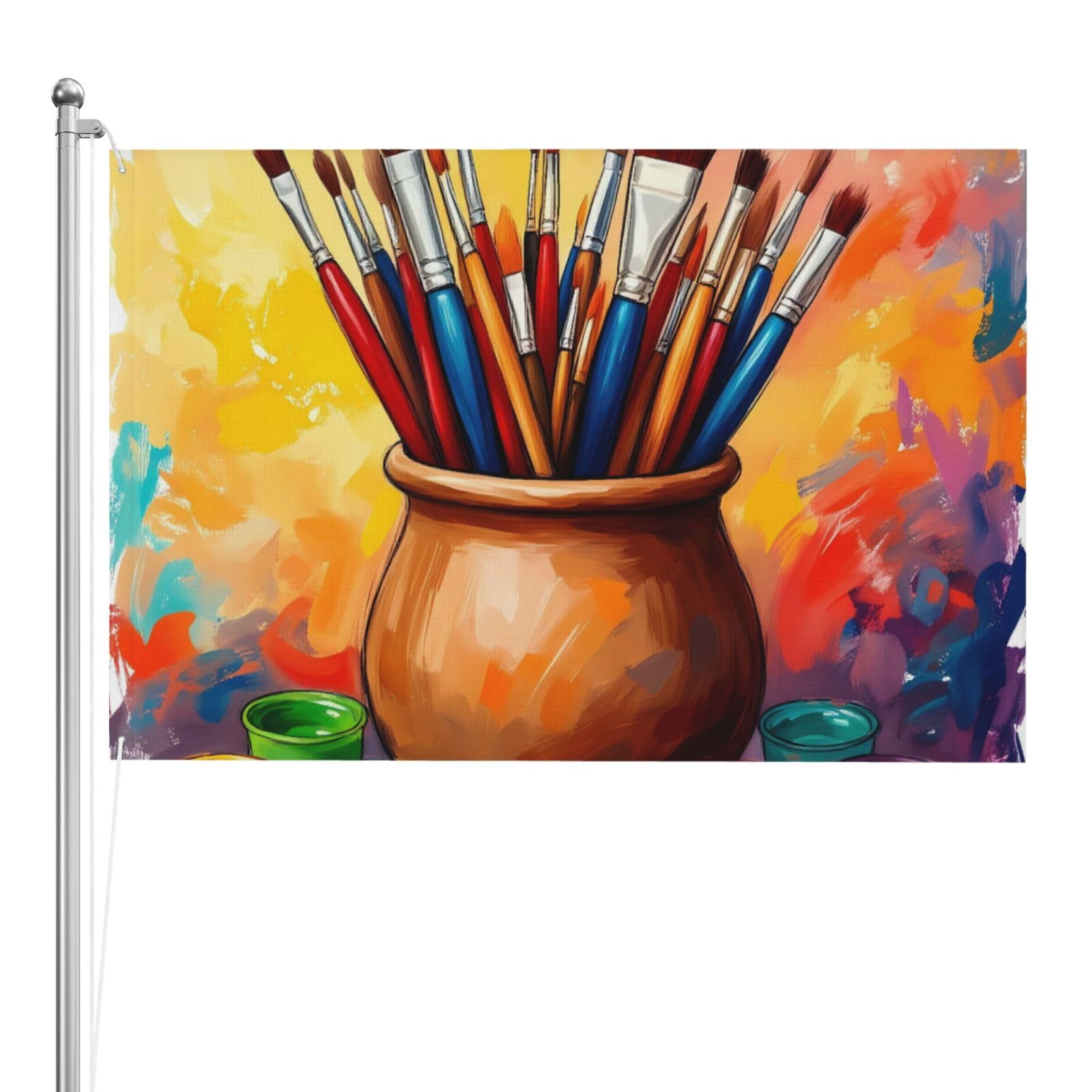 Palette de pinceaux artistiques pour extérieur 1,2x1,8m en polyester résistant