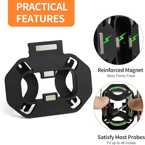 Miniatura 3 de Paquete de 2 organizadores de sondas de carne con imán para accesorios Traeger, accesorios para ahumador, soporte para sonda de barbacoa, sonda de