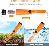 Vista 3 de Detector de metales Pinpointer - Varita puntero de mano totalmente impermeable, sonda de búsqueda profesional de alta precisión