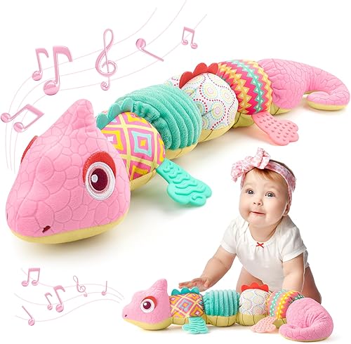 Juguetes para bebés de 0 a 6 a 12 meses, juguetes de peluche musicales con arrugas multisensoriales, sonajeros y texturas, juguetes para bebés,
