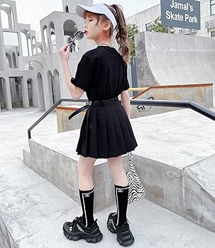 Amazon | [JellyBaby] 女の子 半袖のTシャツ 学生 夏服セット 流行 