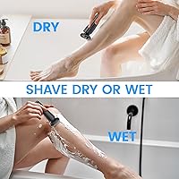 Vista 4 de Maquinillas de afeitar eléctricas para mujer, depilación facial, recortadora de bikini, afeitadora eléctrica recargable para mujeres, piernas, cara