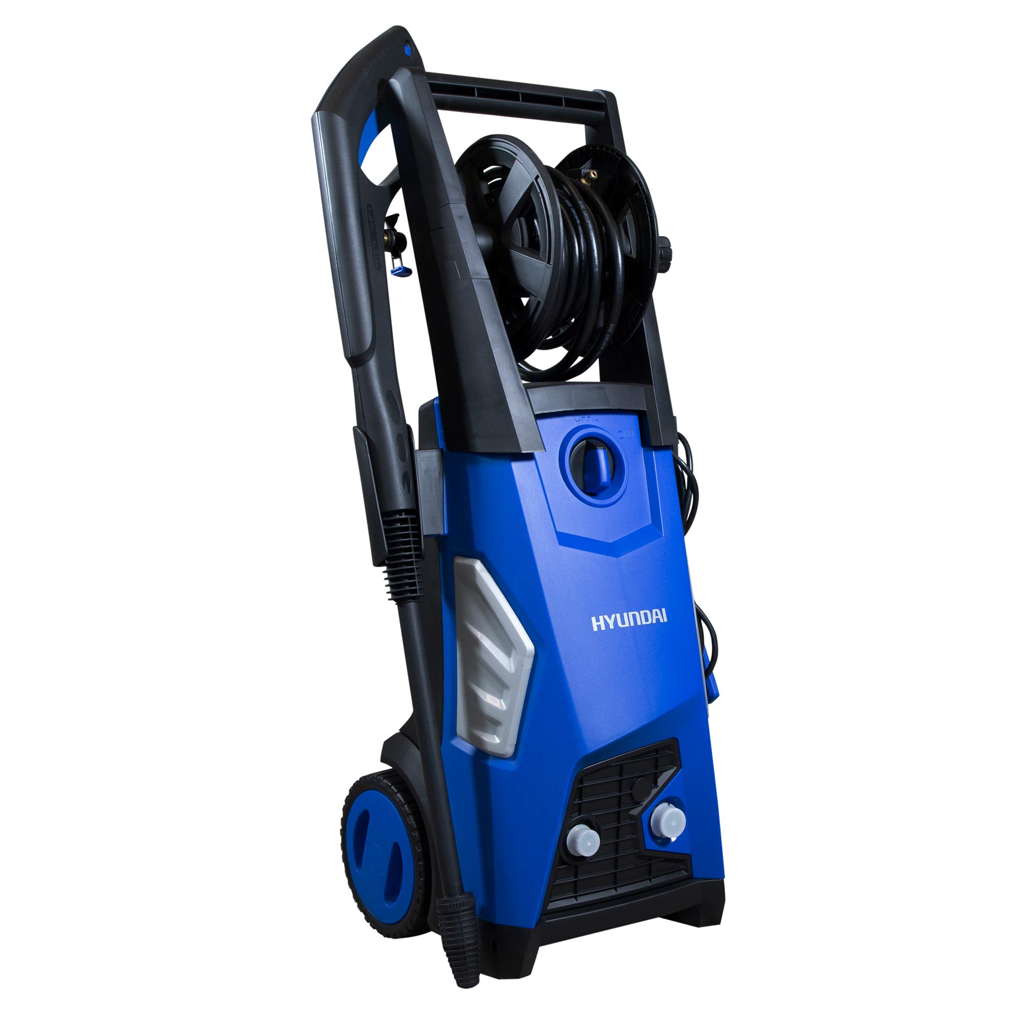 Hyundai Hidrolimpiadora Eléctrica 130 Bar Potente para Limpieza Exterior y Hogar - Limpiadora a Presión Compacta con Lanza Turbo y Detergente - Hidrolavadora Fácil de Usar Serie Hobby